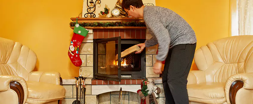 Rusted Metal Fireplace Restoration in Durant, Oklahoma